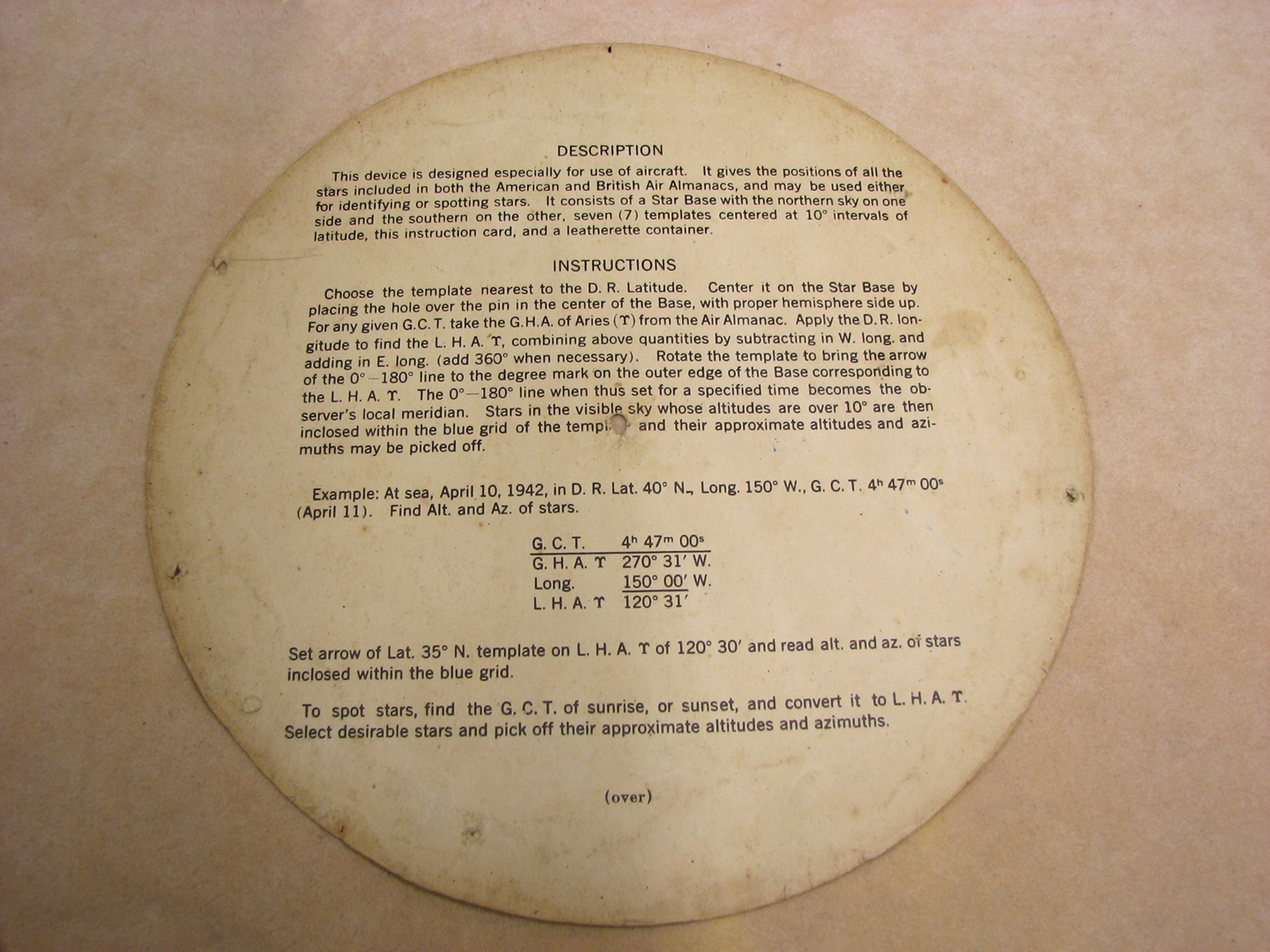 1962 B Cooke & Son Maritime sextant with Star Finder set